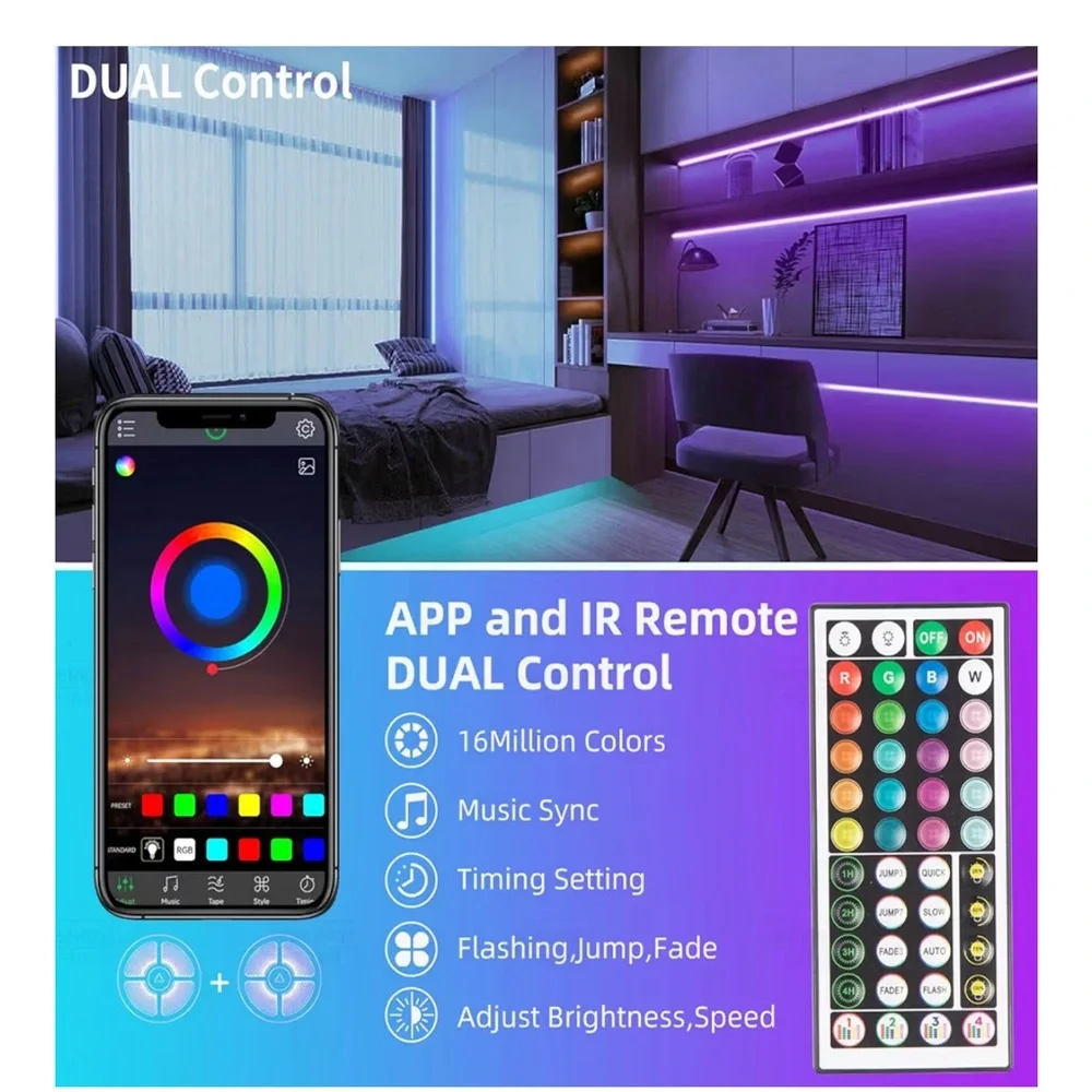 KSIPZE RGB LED Strip Light - Multicolor
